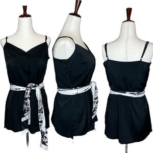 Once Was Melbourne Floral Sash Belted Top Size 1